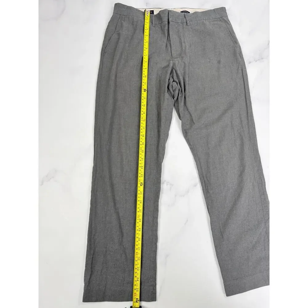 J.Crew Thompson Dress Pants Men’s 33x30 Gray Tapered Lightweight Business Casual